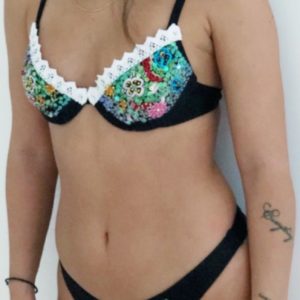 Μαγιό boho, σετ μπικίνι με διακόσμηση